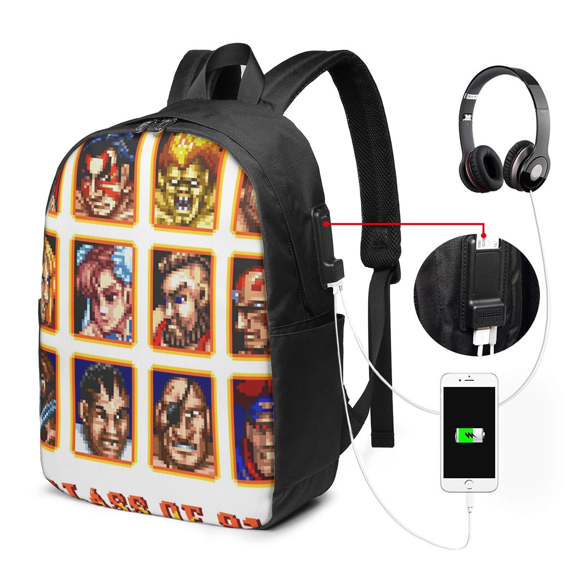 Laptop Bag - Yenilgili Portreler Super Street Fighter Sırt