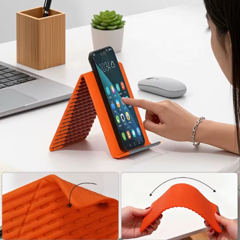 Laptop Stand - Esnek Katlanabilir Silikon Telefon Tutucu Taşınabilir