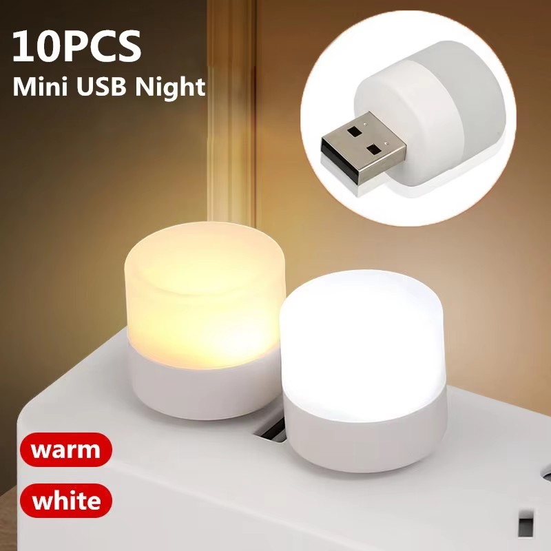 Usb Hub - 1/10 Adet Mini USB Gece Lambası,