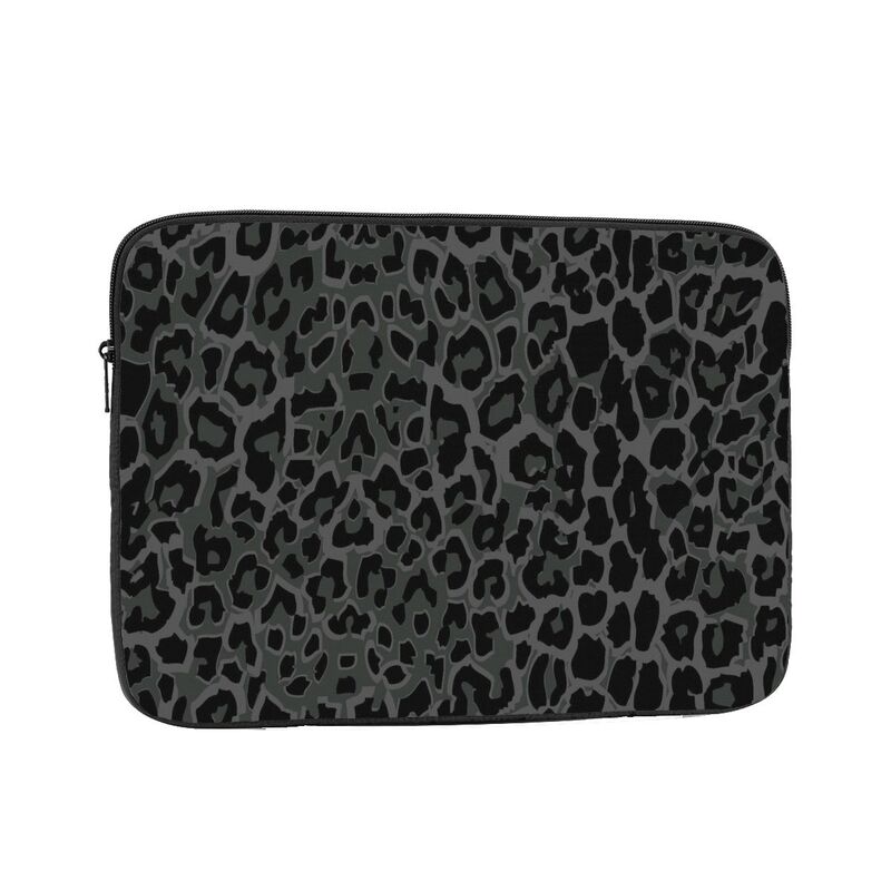 Laptop Sleeve - Siyah Leopar Desenli Laptop Çantası İş