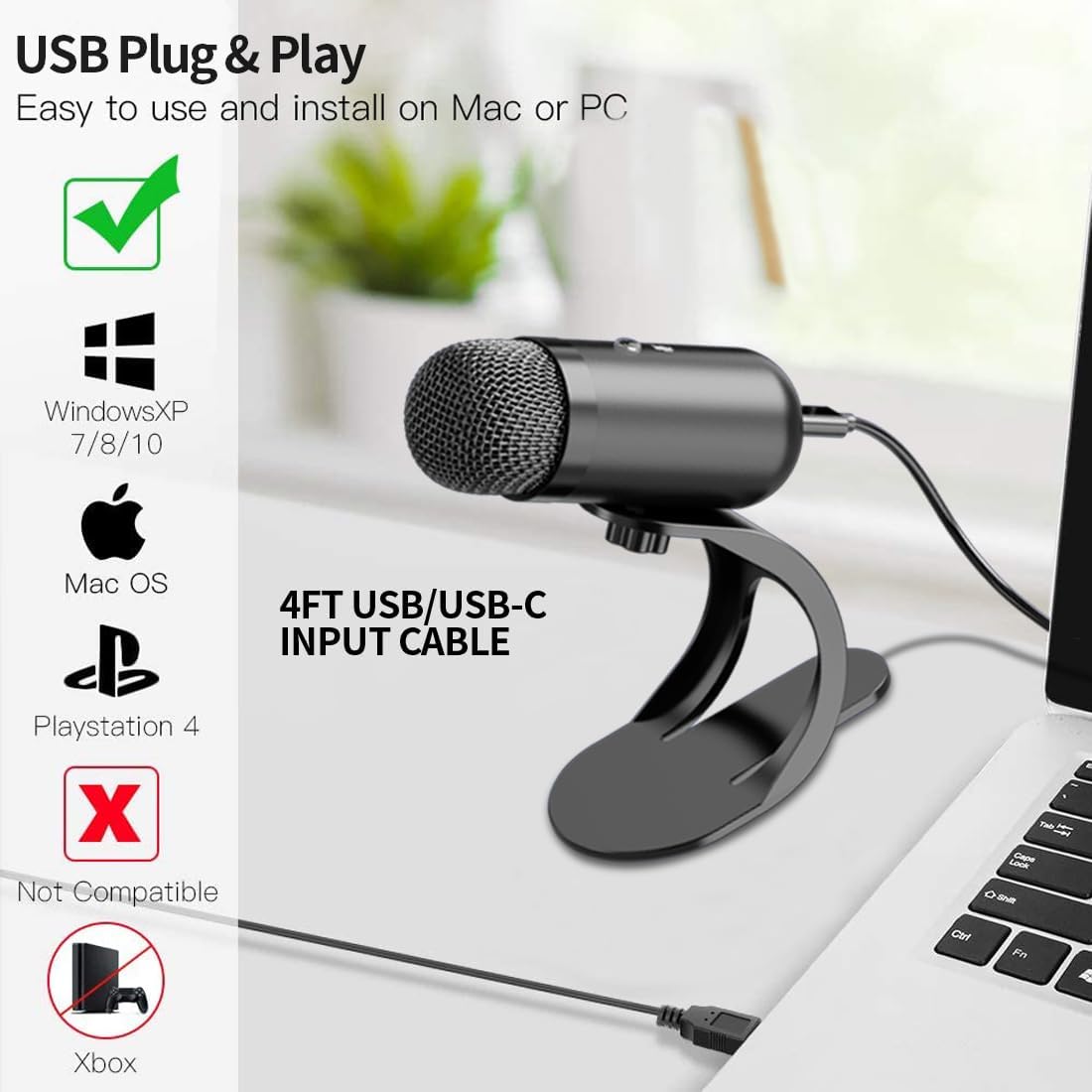 Usb Hub - Profesyonel USB Mikrofon Kondenser Konferans Mikrofonu