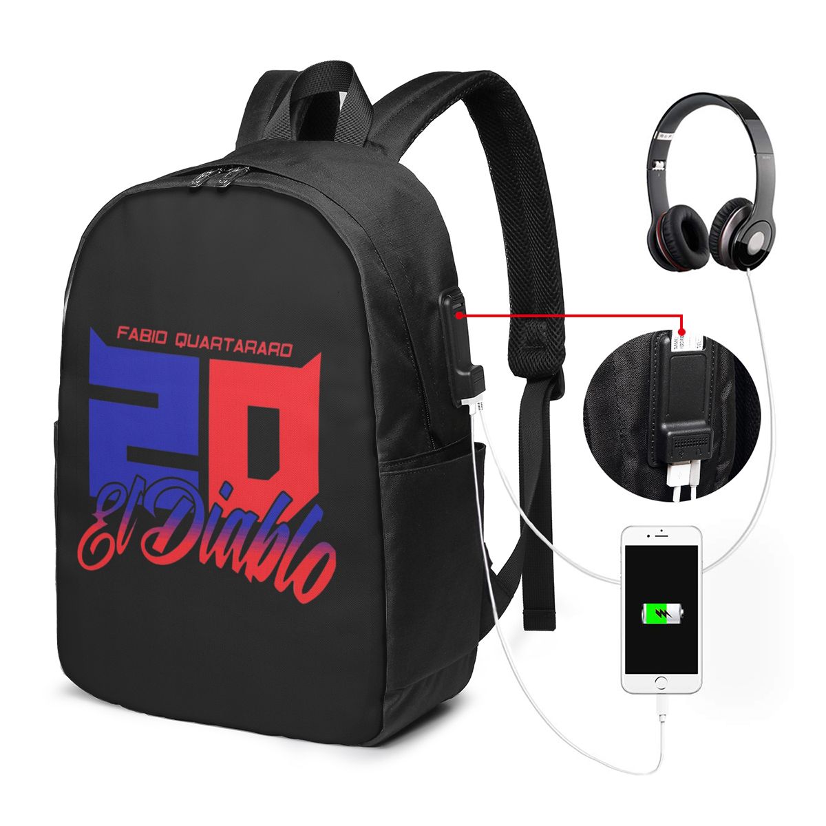 Fabio Quartararo El Diablo Num - Laptop Bag incelemesi ve fiyatı