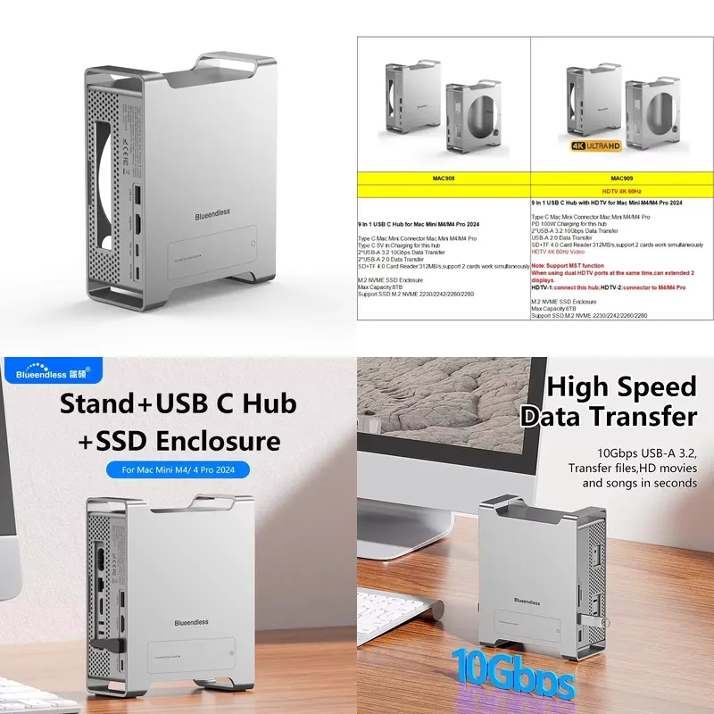 Mini M4 Stand Hub Dock USB C B - Usb Hub incelemesi ve fiyatı